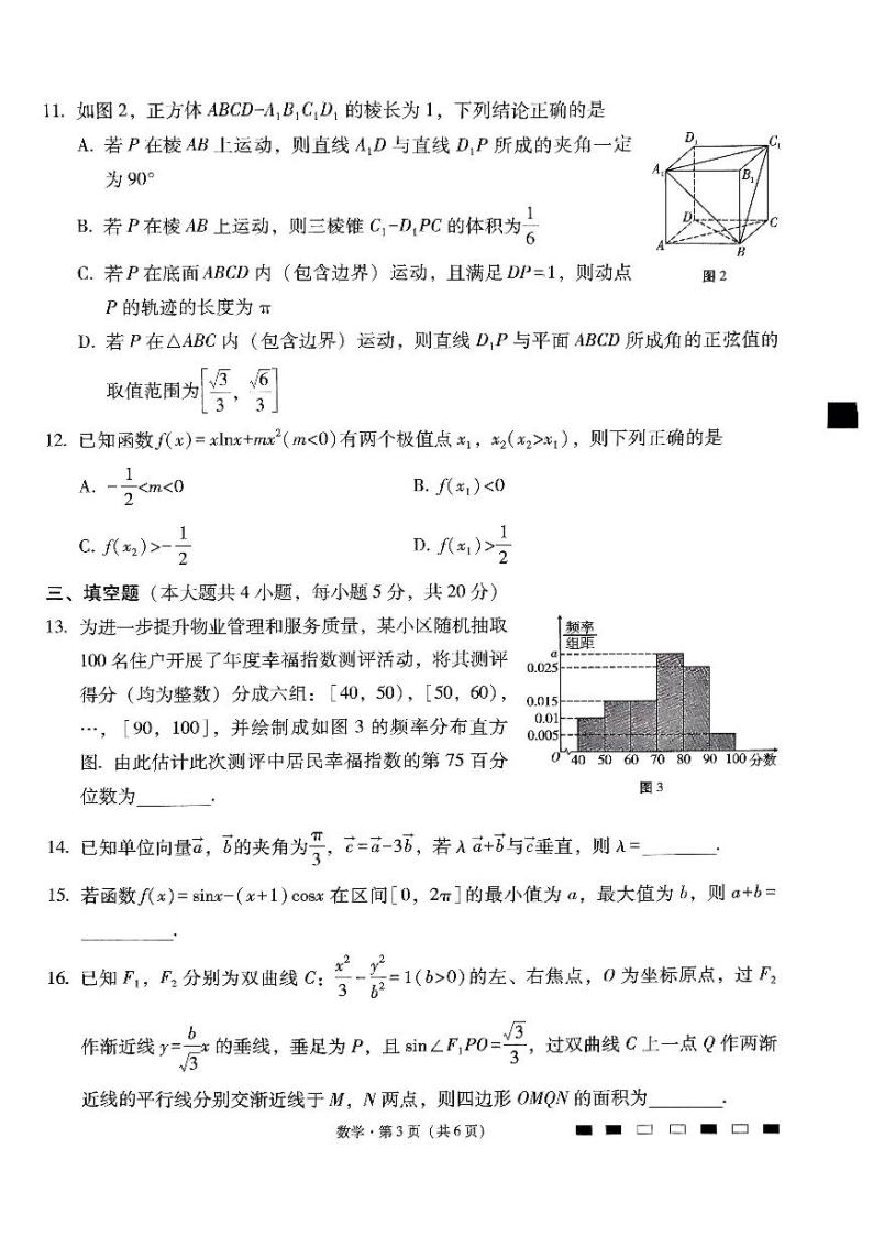 2024云南省三校高三高考备考实用性联考卷（六）数学PDF版含解析03