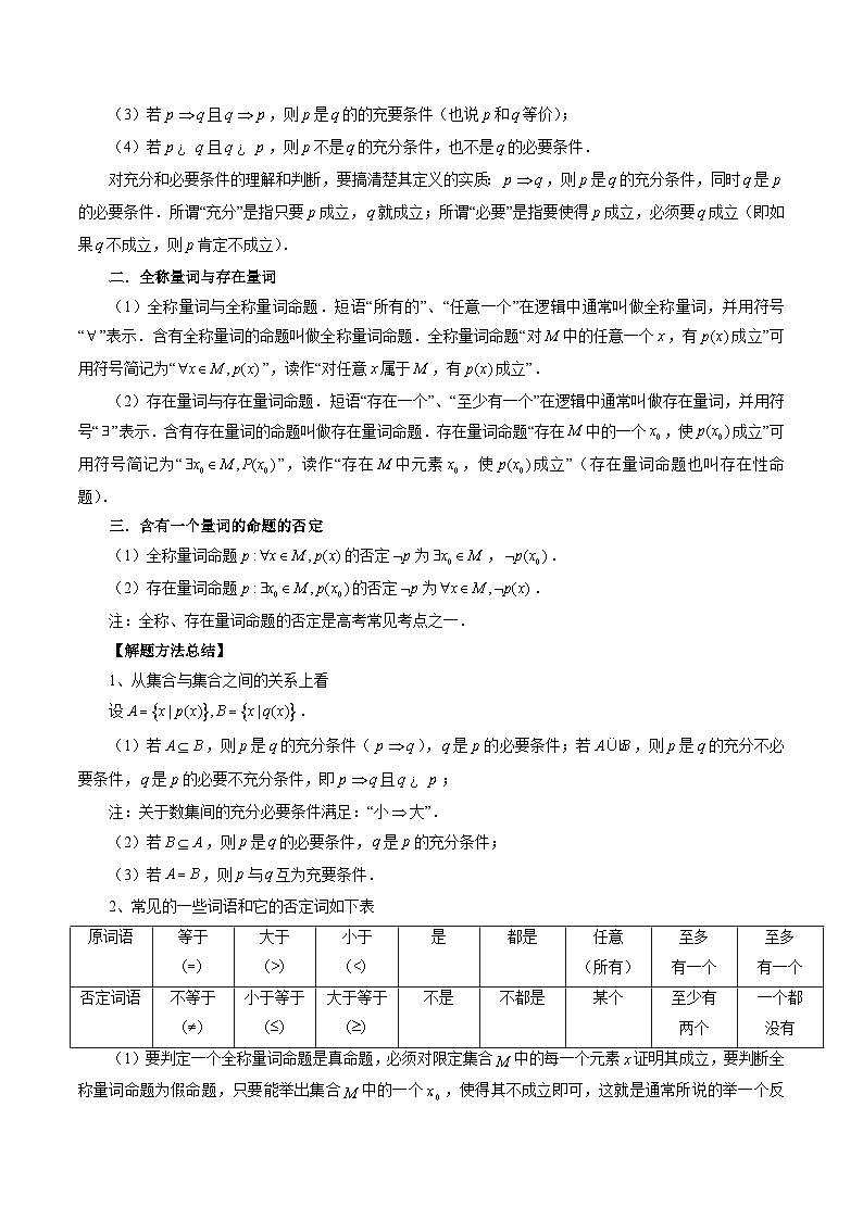 第02讲 常用逻辑用语(五大题型)(讲义)(解析版)第3页