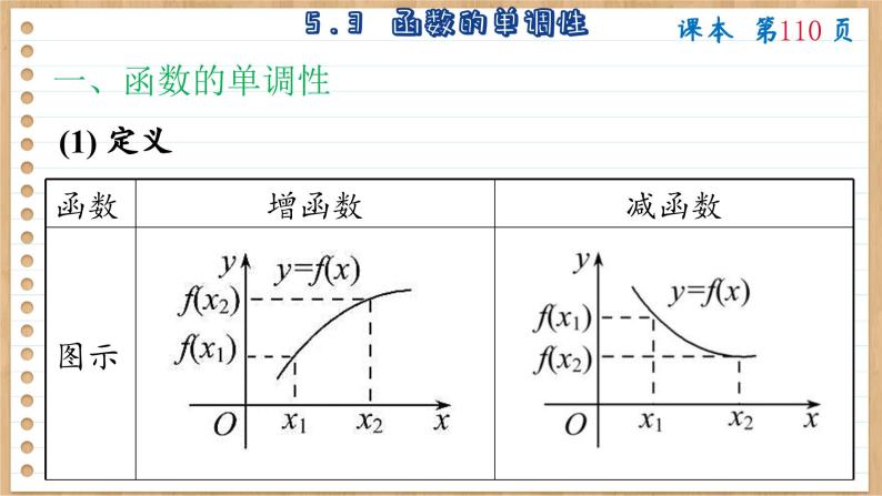 苏教版高中数学必修第一册 第5章 5.3 函数的单调性  PPT课件07