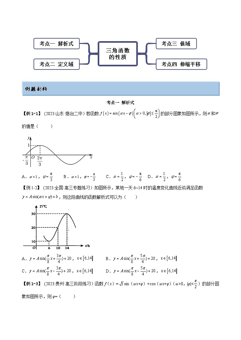 2024年新高考专用数学第一轮复习讲义一隅三反基础版 3.4.2 三角函数的性质(2)(精讲)(基础版)(原卷版+解析版)02