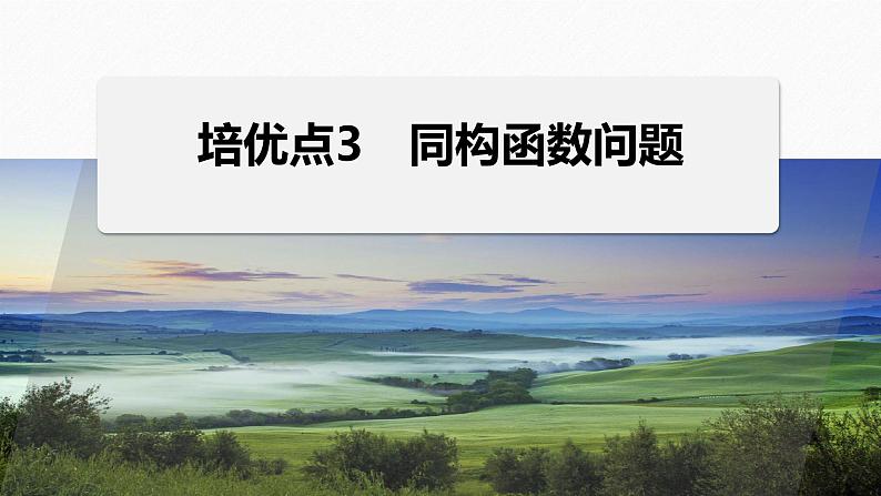 专题一 培优点3 同构函数问题--高三高考数学复习-PPT第1页