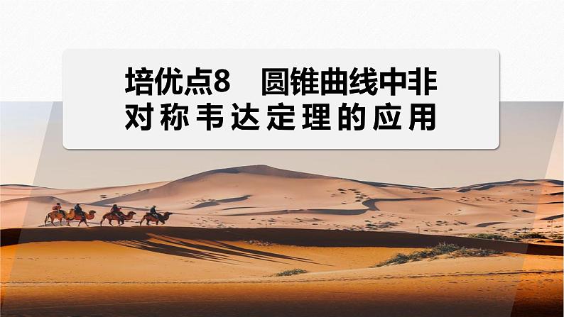 专题六 培优点8 圆锥曲线中非对称韦达定理的应用--高三高考数学复习-PPT第1页