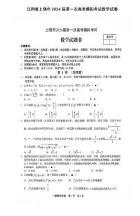 江西省上饶市2024届高三下学期第一次高考模拟数学试卷及答案
