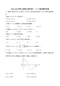 2023-2024学年云南省大理州高一（上）期末数学试卷（含解析）