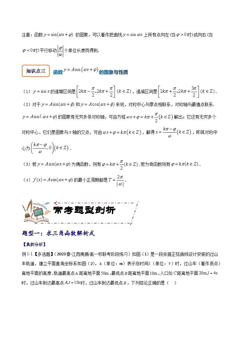专题5.5 函数y=Asin(ωx+φ)的图象及其应用(讲+练)-备战高考数学大一轮复习核心考点精讲精练(新高考专用)03