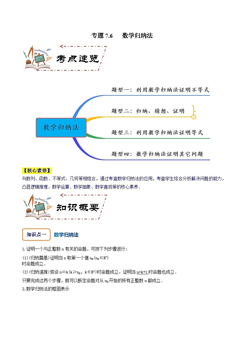 专题7.6 数学归纳法解析版第1页