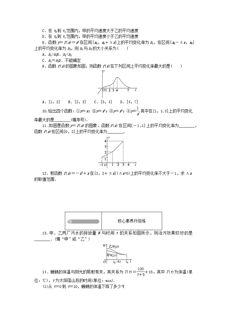 2023版新教材高中数学第六章导数及其应用6.1导数6.1.1函数的平均变化率课时作业新人教B版选择性必修第三册02