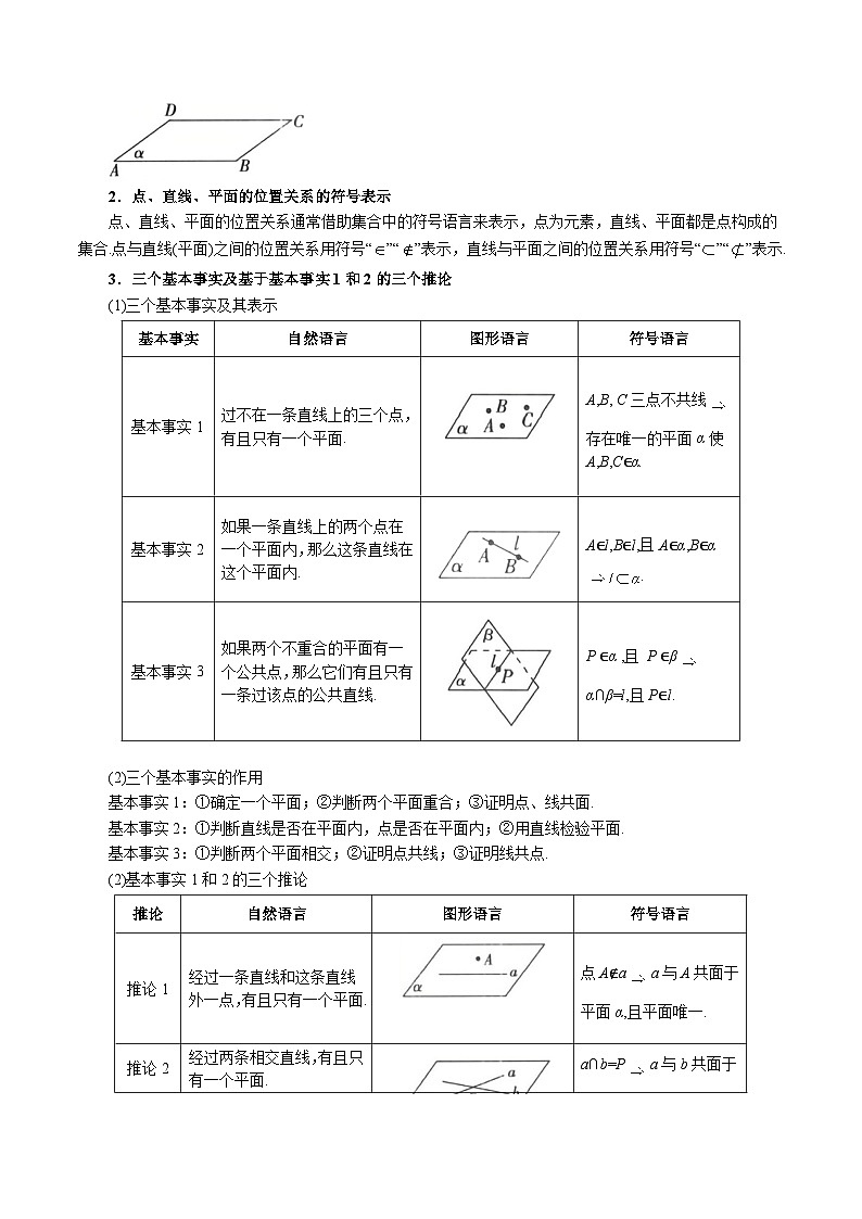 专题8.4 空间点、直线、平面之间的位置关系(举一反三)(人教A版必修第二册)(原卷版)第2页