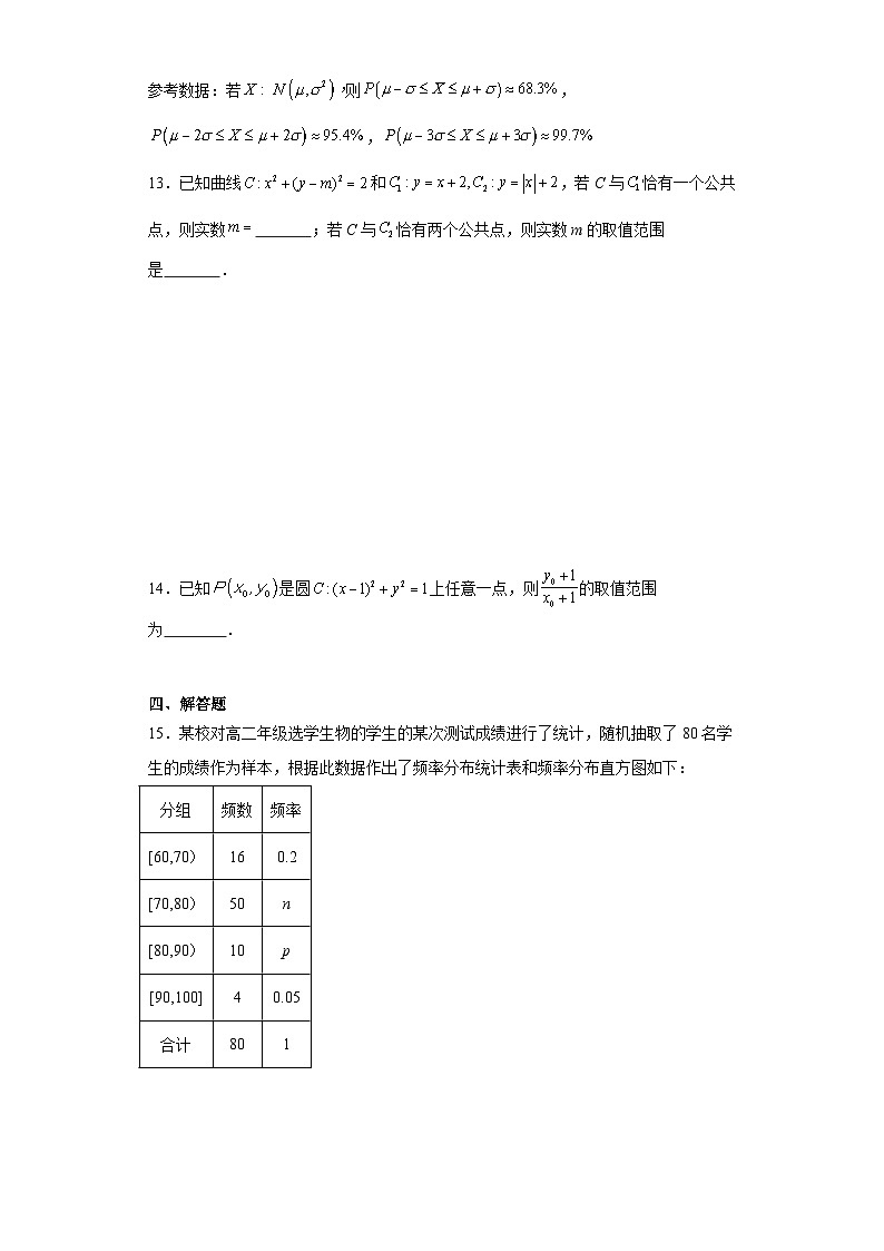 2024年浙江省高考数学模拟试题(新高考适用)第3页