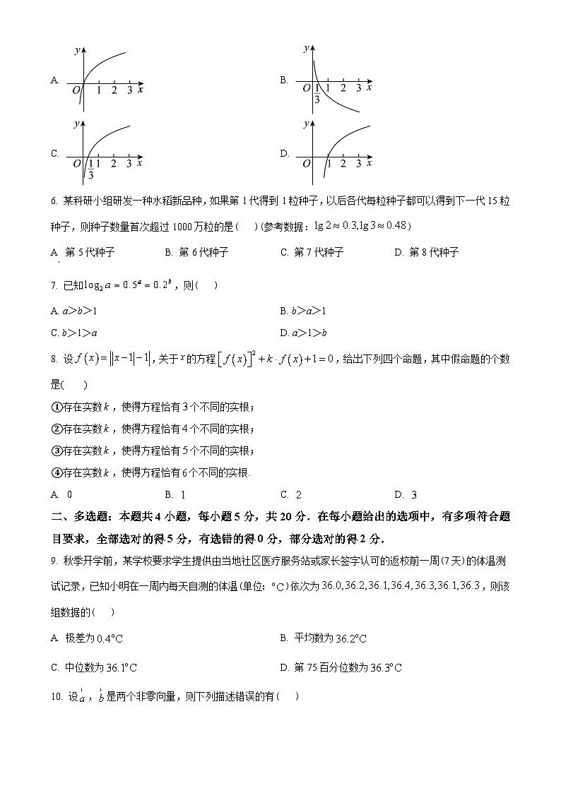 辽宁省重点高中沈阳市郊联体2022-2023学年高一上学期期末考试数学试题(学生版+解析)第2页