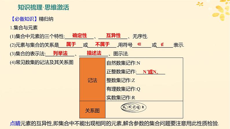 2024版高考数学全程学习复习导学案第一章集合与常用逻辑用语第一节集合课件03