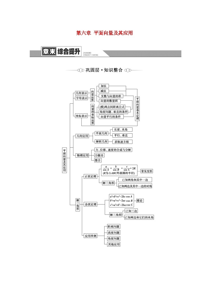 第6章平面向量及其应用章末综合提升学案含解析01