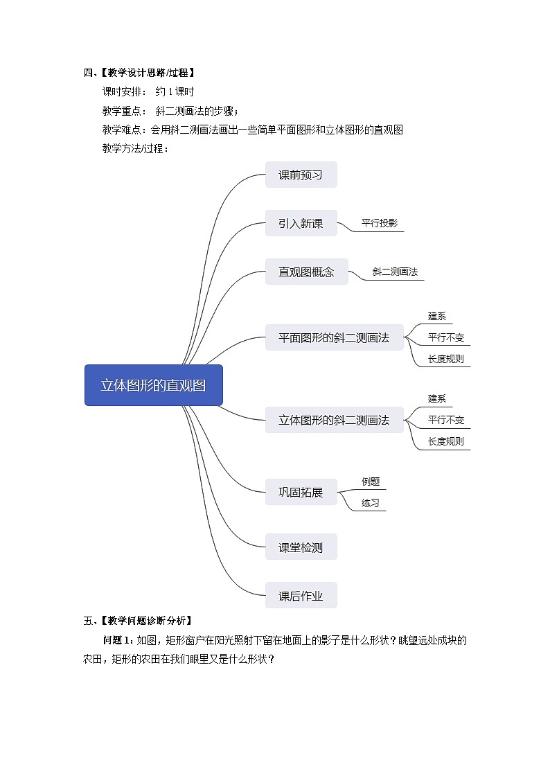 人教a版数学必修第二册8.2立体图形的直观图单元教学设计第2页