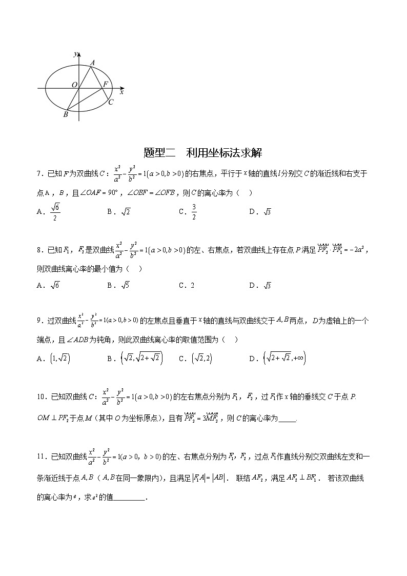 人教A版高二數(shù)學(xué)上學(xué)期重難點(diǎn)突破期末復(fù)習(xí)專(zhuān)題3.6求離心率(強(qiáng)化訓(xùn)練)(原卷版)第3頁(yè)