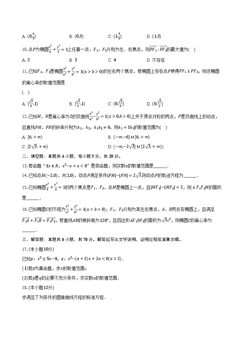 2022-2023学年四川省遂宁市射洪中学高二(下)第一次月考数学试卷(理科)(含解析)02