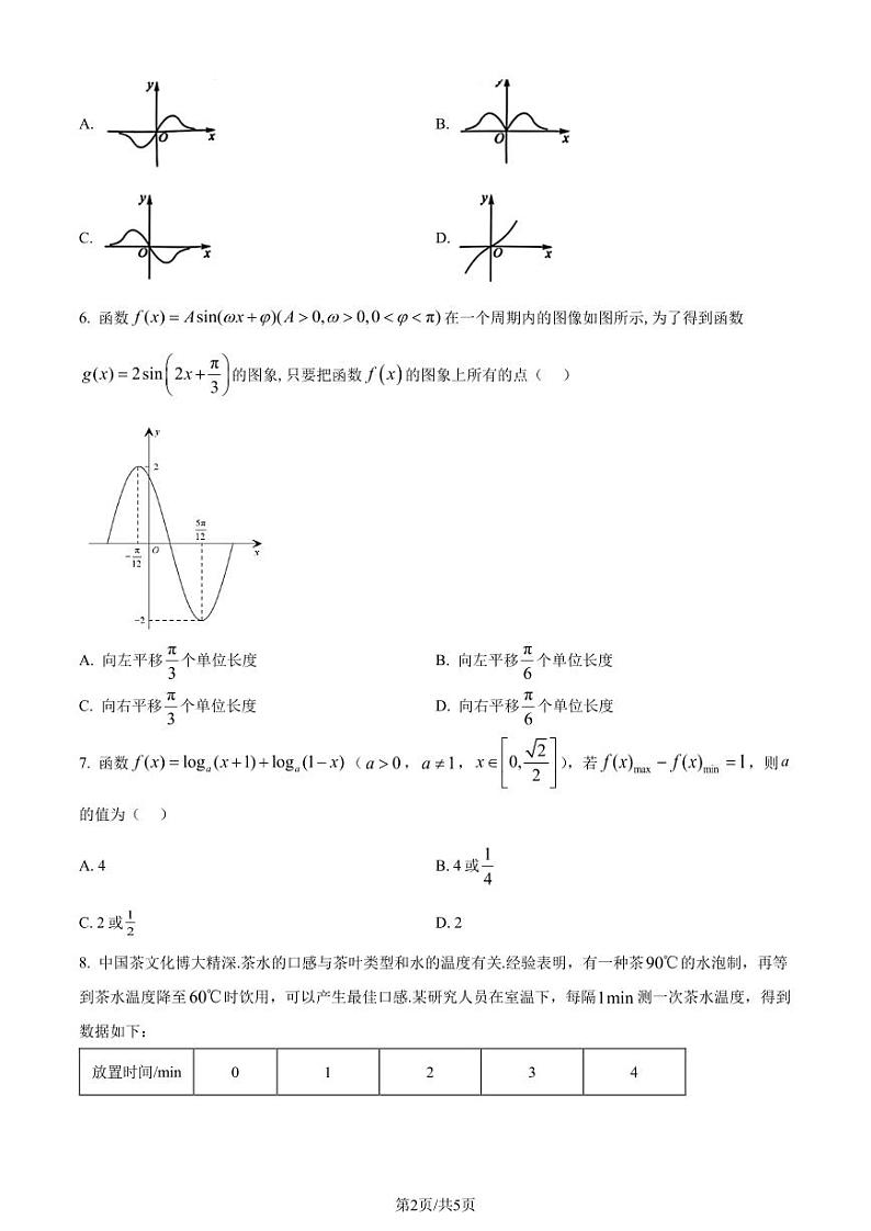 广州市九区联考2023-2024学年高一上学期期末教学质量监测数学试卷(原卷版+解析版)第2页
