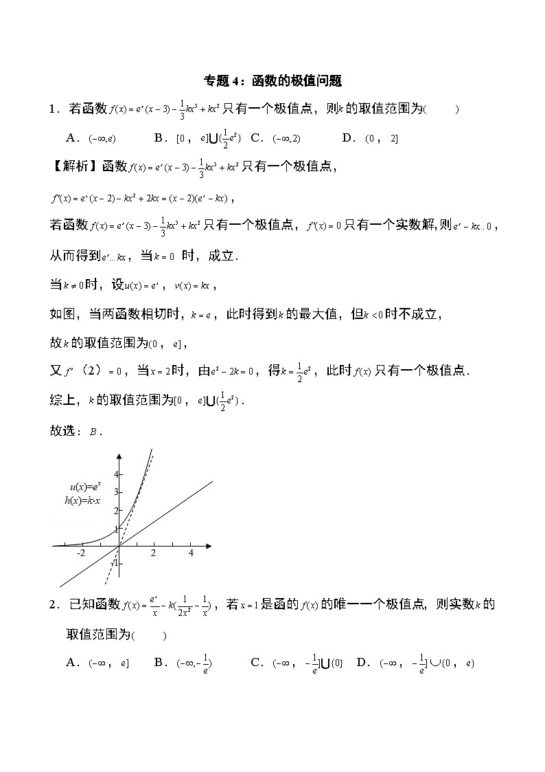 2024年高考数学第二轮专题复习专题4:函数的极值12页第1页