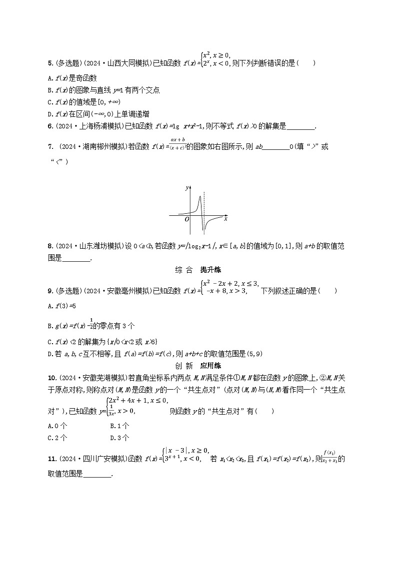 备战2025届新高考数学一轮总复习课时规范练16函数图象(附解析人教A版)02
