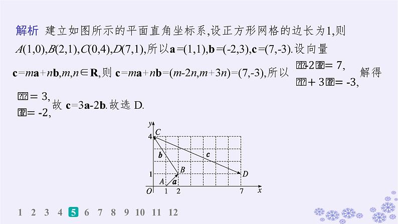 适用于新高考新教材备战2025届高考数学一轮总复习第7章平面向量复数课时规范练45平面向量基本定理及向量坐标运算课件新人教A版第7页
