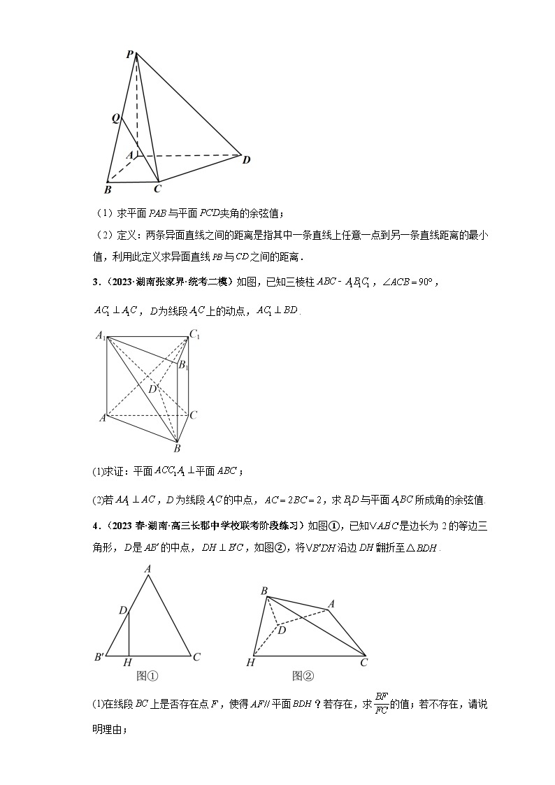 【考前50天】最新高考数学重点专题三轮冲刺演练  专题03 立体几何大题  （压轴练）02