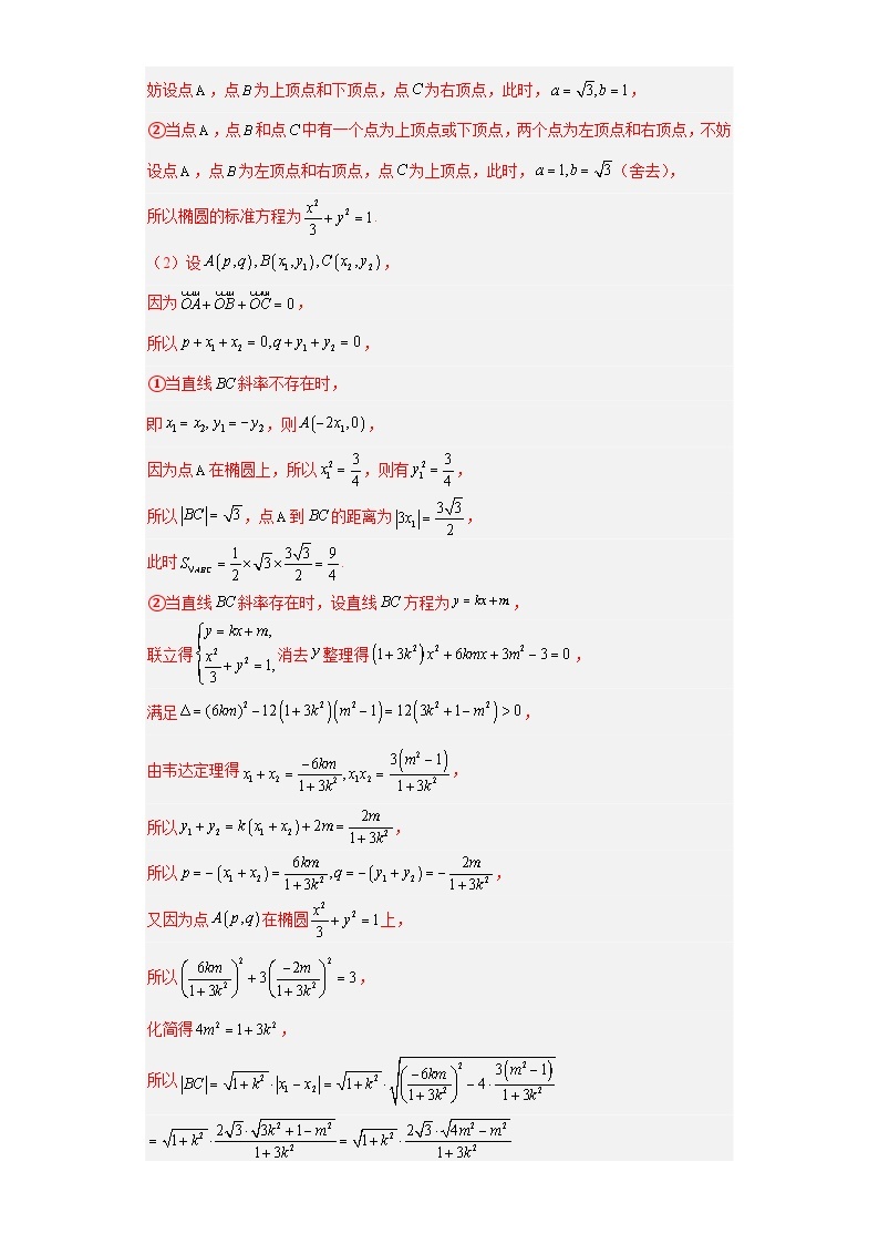 【考前50天】最新高考数学重点专题三轮冲刺演练  专题05 圆锥曲线大题  （压轴版）02