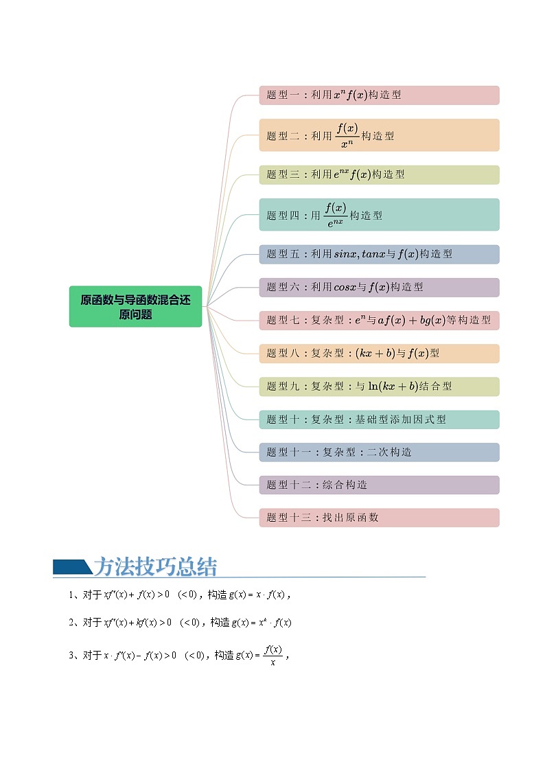 重难点突破03 原函数与导函数混合还原问题 (十三大题型)(解析版)第2页