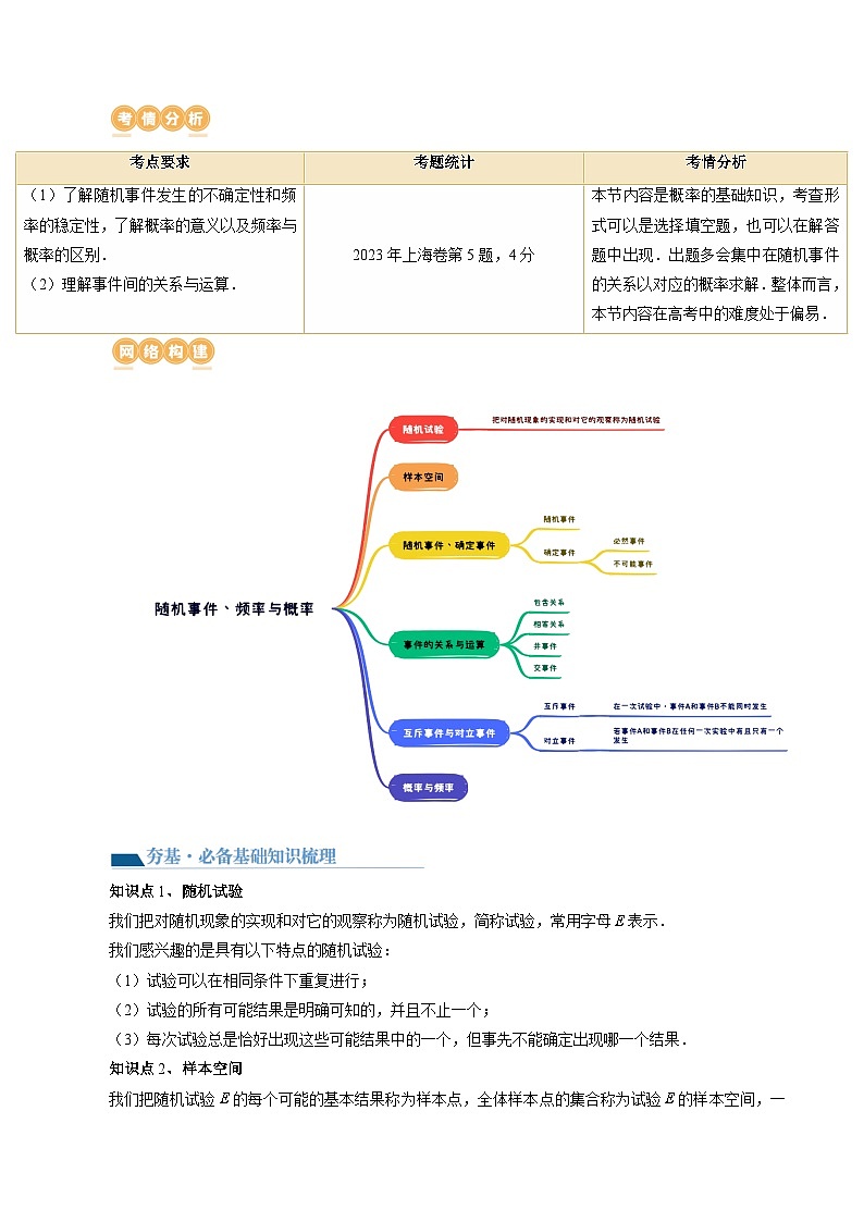 第04讲 随机事件、频率与概率(六大题型)(讲义)(解析版)第2页
