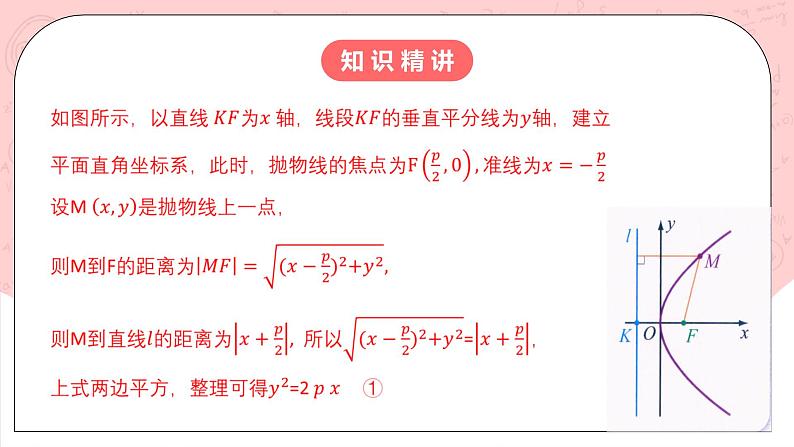 【核心素养目标】人教A版高中数学 选择性必修一 第三单元《3.3.1 抛物线及其标准方程》课件+教案+同步分层练习(含教学反思和答案解析)05