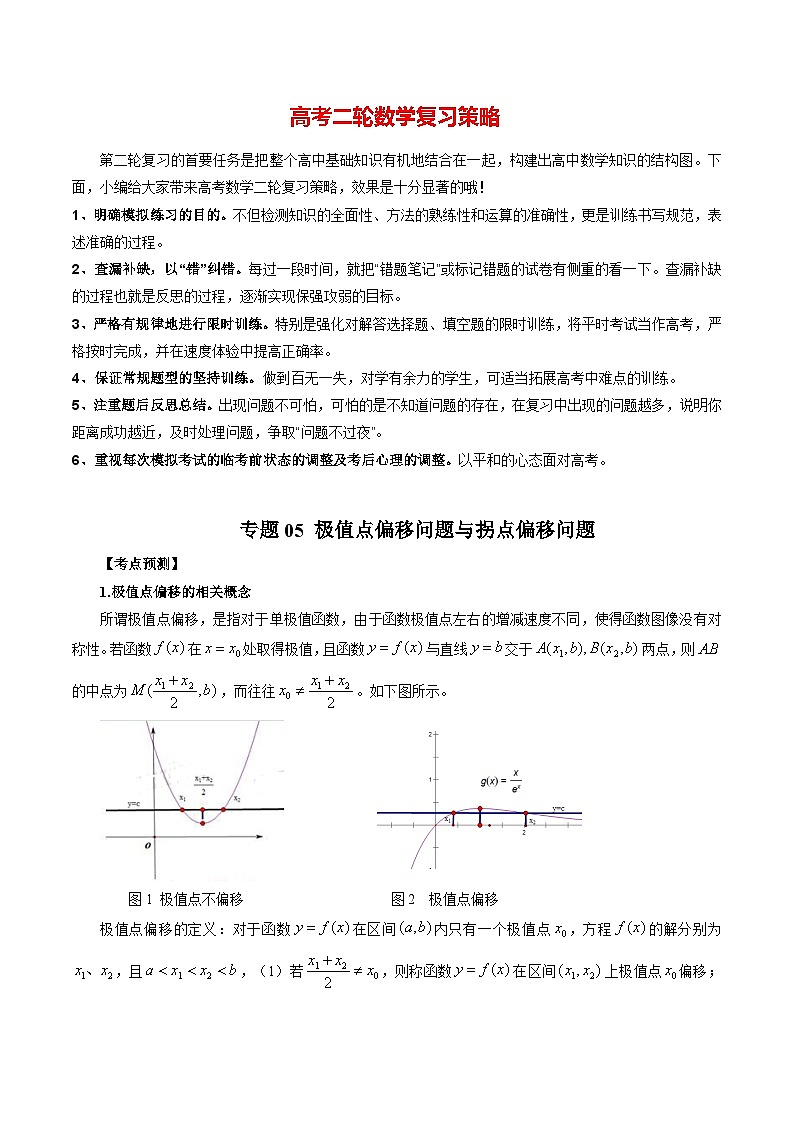 专题05 极值点偏移问题与拐点偏移问题 (学生版)第1页