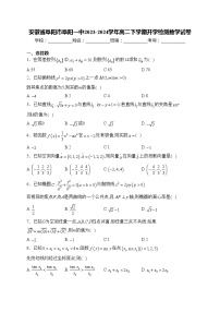 安徽省阜阳市阜阳一中2023-2024学年高二下学期开学检测数学试卷(含答案)
