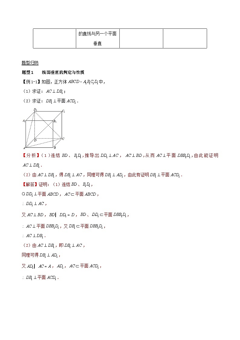 2024年新高考数学一轮复习知识梳理与题型归纳第41讲直线平面垂直的判定与性质(教师版)第2页
