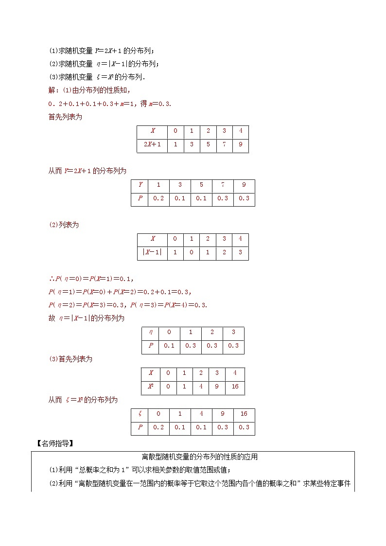 2024年新高考数学一轮复习知识梳理与题型归纳第59讲离散型随机变量及其分布列(教师版)第3页