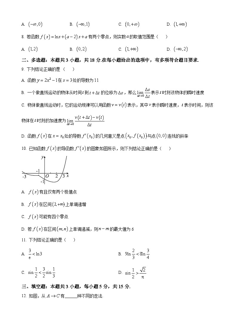 江苏省无锡市江阴市两校联考2023-2024学年高二下学期3月阶段性检测数学试题(原卷版)第2页