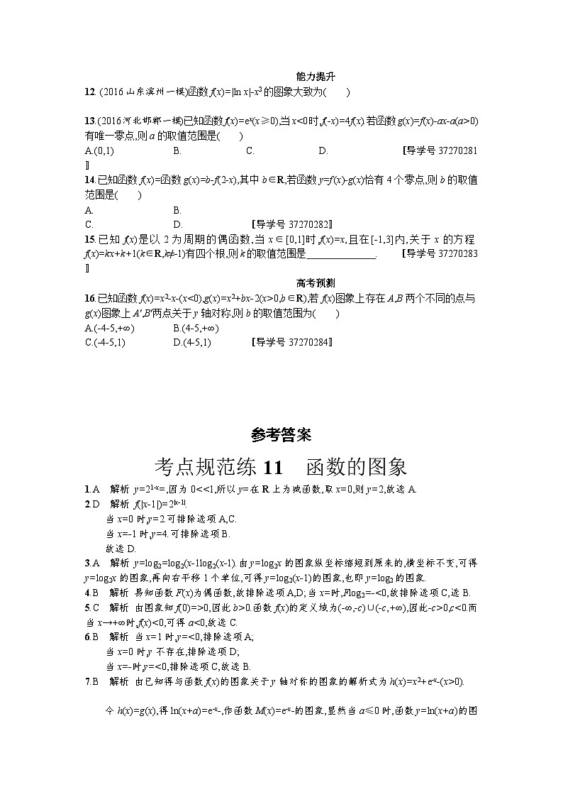 高中数学一轮复习考点规范练:第二章 函数11 Word版含解析第2页