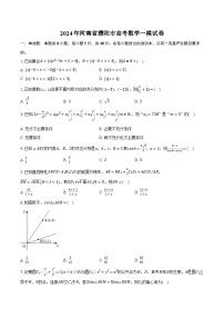 2024年河南省濮阳市高考数学一模试卷（含解析）