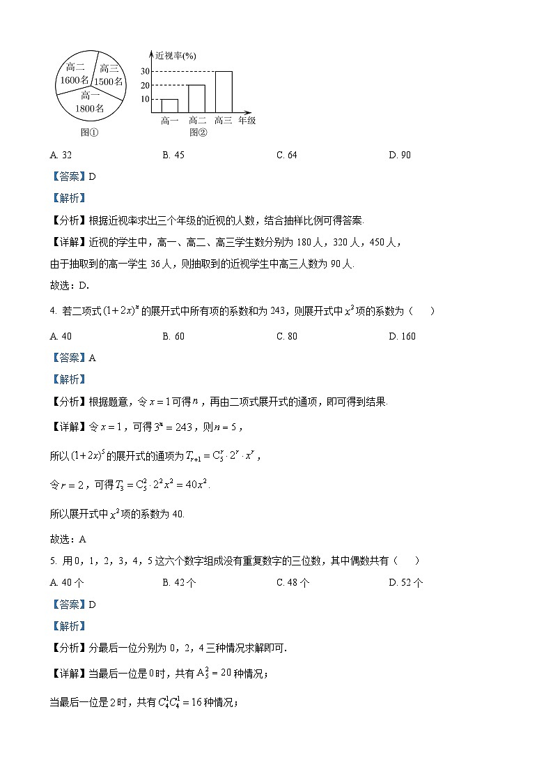 江苏省镇江市六校联考2023-2024学年高二下学期3月月考数学试题(解析版)第2页