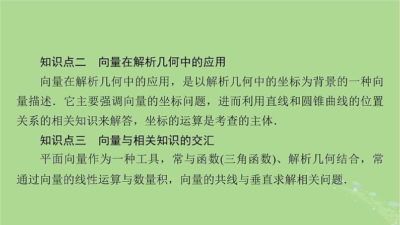 2025版高考数学一轮总复习第5章平面向量与复数第4讲平面向量的综合应用课件第6页