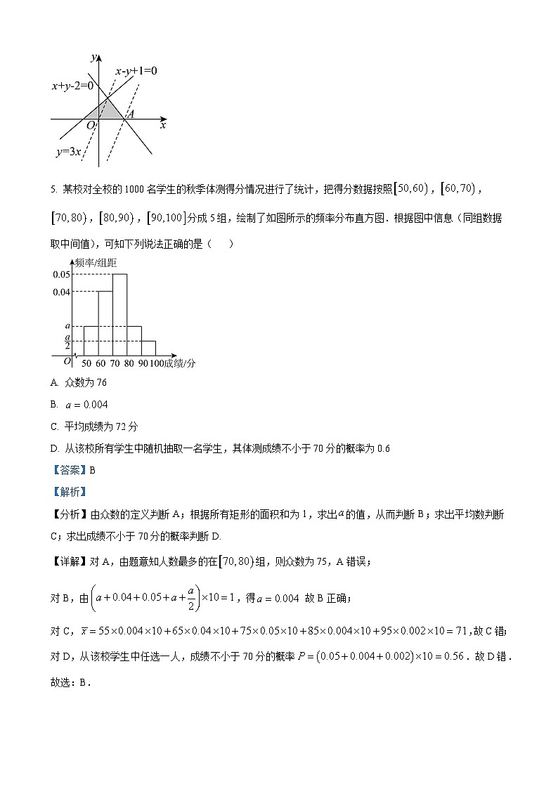 陕西省2024届高三二轮复习联考(一)理科数学试题(全国卷)(原卷版+解析版)03