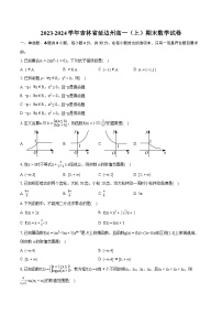 2023-2024学年吉林省延边州高一（上）期末数学试卷（含详细答案解析）