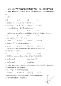 2023-2024学年河北省衡水市武强中学高一（上）期末数学试卷（含详细答案解析）