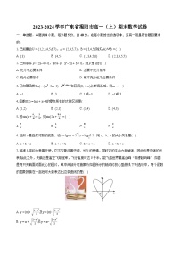 2023-2024学年广东省揭阳市高一（上）期末数学试卷（含详细答案解析）