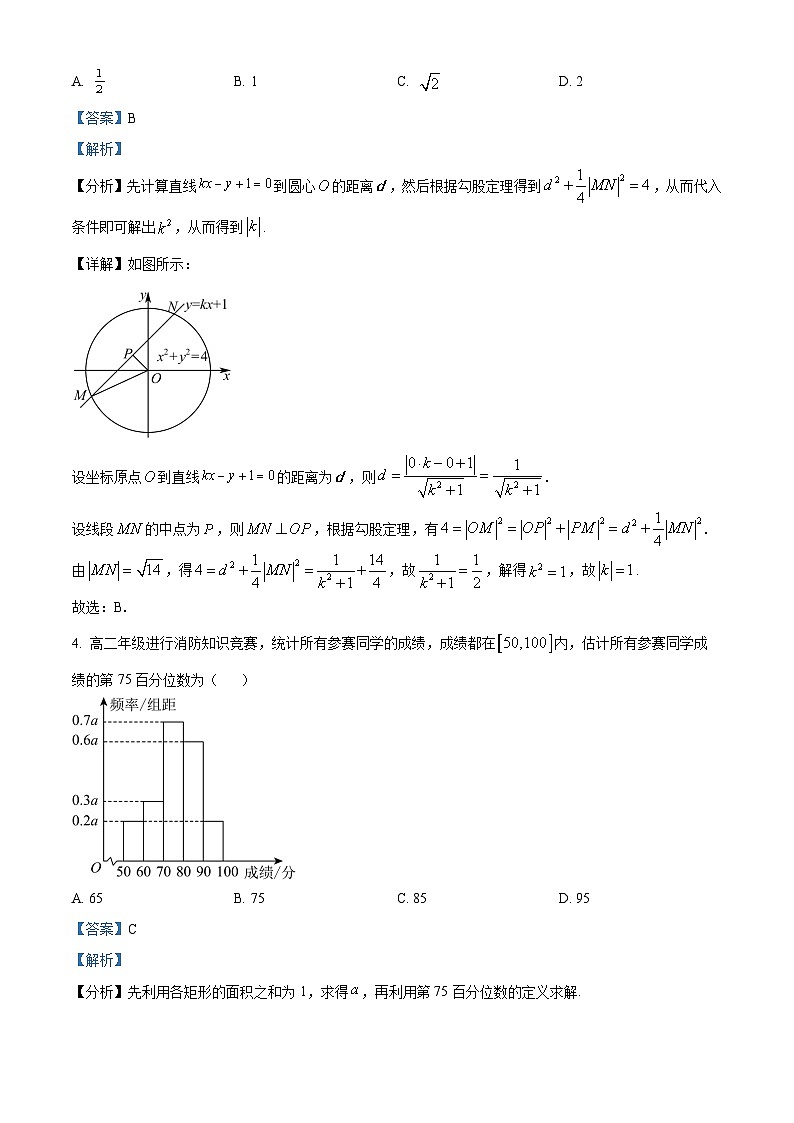 云南省昆明市部分学校2024届高三下学期二模考试数学试题 Word版含解析第2页