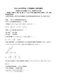湖南省三湘名校教育联盟2023-2024学年高一下学期期中联考数学试卷（含解析）