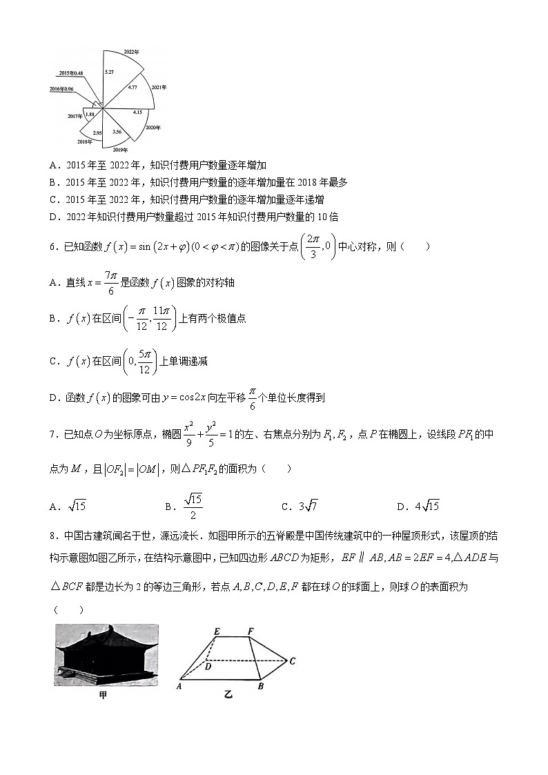 2024长沙雅礼中学高三下学期月考(八)数学含解析02