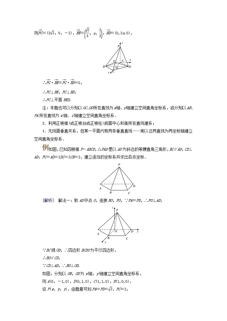 2025版高考数学一轮总复习素养提升训练题第7章立体几何第5讲空间向量及其运算第2页