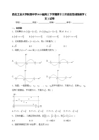 西北工业大学附属中学2023届高三下学期第十三次适应性训练数学(文)试卷(含答案)
