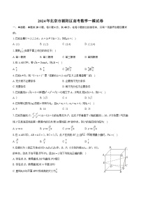 2024年北京市朝阳区高考数学一模试卷（含详细答案解析）