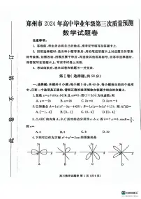 2024年郑州高三下学期三模数学试卷