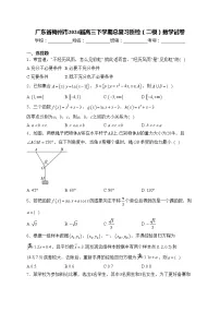 广东省梅州市2024届高三下学期总复习质检（二模）数学试卷(含答案)