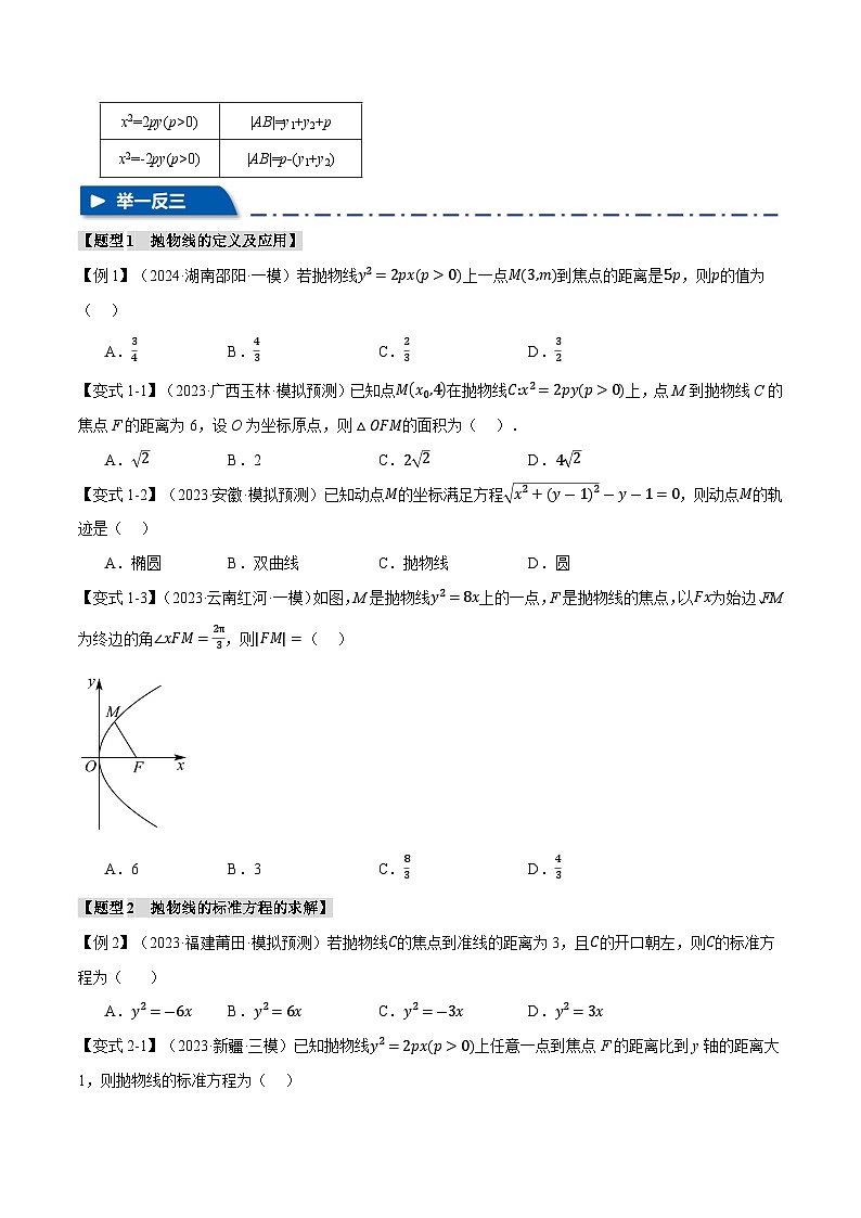【二轮复习】高考数学 专题8.4 抛物线综合(题型专练)(新高考专用).zip03
